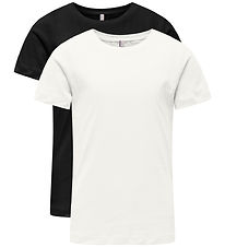 Kids Only T-shirt - 2-pack - Kognew - Cloud Dansare/Black