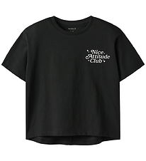 Name It T-shirt - NkfLione - Svart m. Tryck