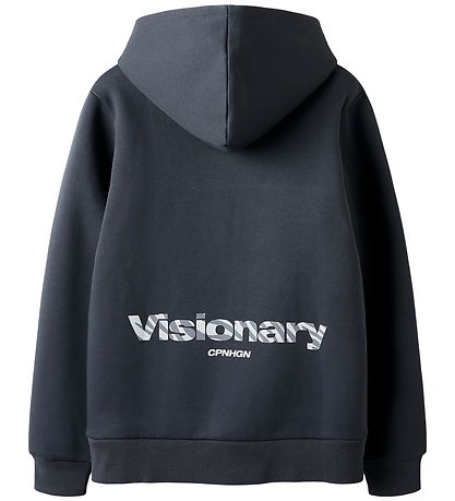 LMTD Hoodie - NlnHebra - Asfalt m. Print