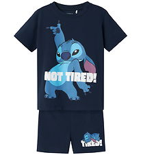 Name It Pyjama Set - 2 Parts - NmmArush - Stitch - Navy Blazer