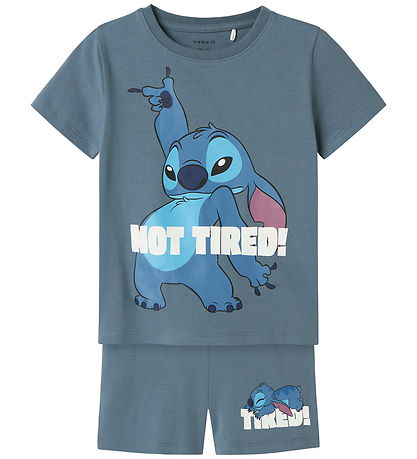 Name It Pyjama Set - 2 Parts - NmmArush - Stitch - Blue Mirage