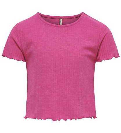 T-Shirt Kids Only - Rib - Noos - KogNella - Raspberry Rose
