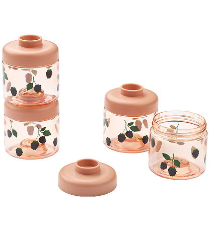 Liewood Food container - Dominique - 4-Pack - Berry/Pale Tuscany