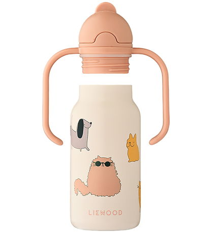 Liewood Vatnsflaska - Kimmie - 250 ml - Kettir Önd Hundar/Sandy