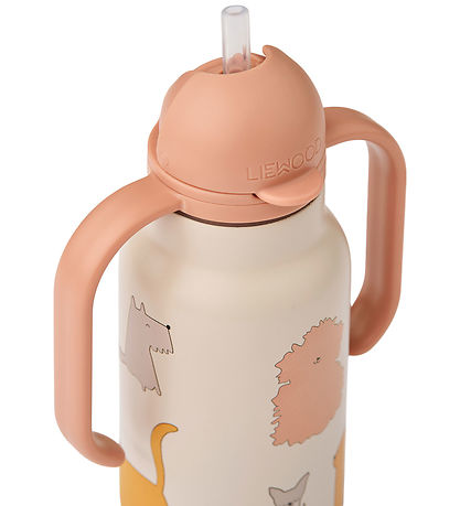 Liewood Vatnsflaska - Kimmie - 250 ml - Kettir Önd Hundar/Sandy