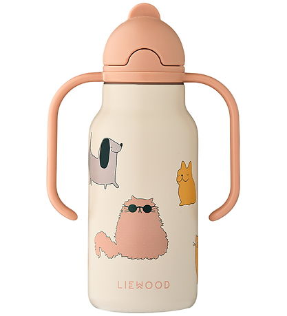 Liewood Vatnsflaska - Kimmie - 250 ml - Kettir Önd Hundar/Sandy