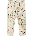 Name It Leggings - NbfLuxa - Peyote Melange w. Flowers