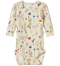 Name It Body l/ä - NbfLuxa - Peyote Melange m. Blommor