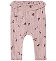 Name It Leggings - NbfLower - Burnished Lilac w. Flowers