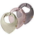 Name It Dregelhaklapp - 3-pack - NbfYvetteliona - Rosa/Lila/Beig