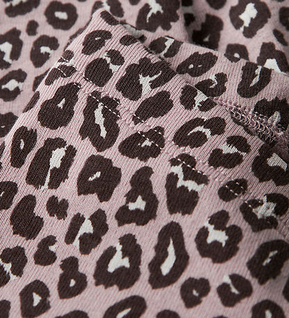 Name It Leggings - NbfLeoana - Brüniert Lilac m. Leopardprint