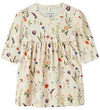 Name It Klänning - NbfLuxa - Peyote Melange m. Blommor