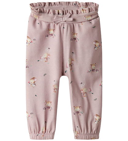 Name It Trousers - NbfLatia - Burnished Lilac w. Print