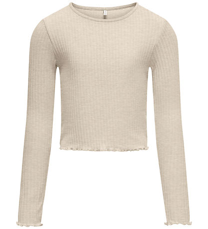 Kids Only Blouse - Rib - KogNella - Pumice Stone/Melange