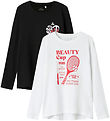 Name It Blouses - 2-Pack - NkfViolet - Loose - Black/Bright Whit