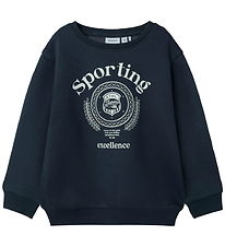 Name It Sweatshirt - NmmDrian - Ombre Blue m. Tryck
