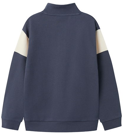 Name It Blouse - NkmDenno - Half Zip - Ombre Blue w. Print