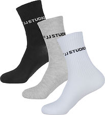 Jack & Jones Strumpor - JacSoho - 3-pack - Svart/Vit/Gråmelerad
