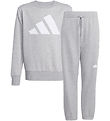 adidas Performance Sweat Set - Mgreyh/White w. Logo