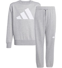 adidas Performance Sweat Set - Mgreyh/White w. Logo