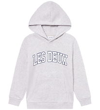 Les Deux Hoodie - Aidan - Snow Melange m. Logo