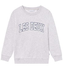 Les Deux Sweatshirt - Aidan - Snow Melange w. Logo