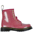 Dr. Martens Støvler - 1460 J - Tåke Glitter - Fuchsia/Sølv