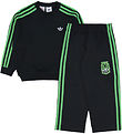 adidas Originals Sweatset - Crew - Minecraft - Zwart m. Logo