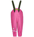 CeLaVi Rain Pants w. Suspenders - PU - Real Pink