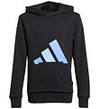 adidas Performance Hoodie - Black/Blufus/Globlu w. Logo