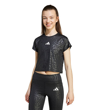 adidas Performance T-shirt - Cropped - Black/White