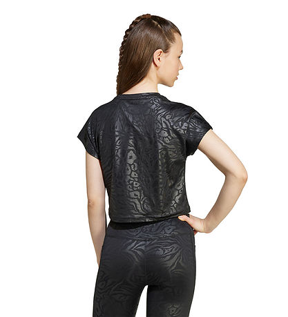 adidas Performance T-shirt - Cropped - Black/White