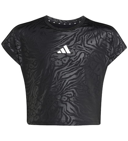 adidas Performance T-shirt - Cropped - Black/White