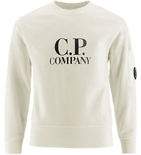 C.P. Company Sweatshirt - Gasväv White m. Svart