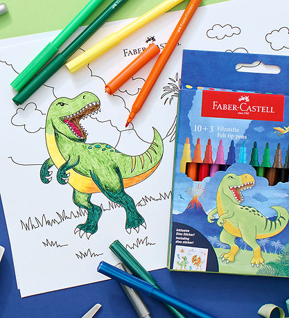 Faber-Castell Filzstifte - 18+3 Metallic + 3 Neon - Dinosaur
