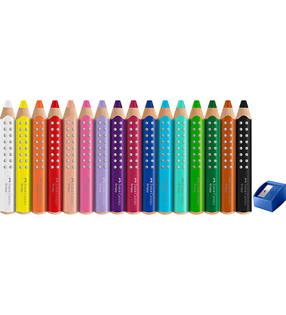 Faber-Castell Colouring Pencils - XXL Jumbo Grip + Tips - 16 pcs