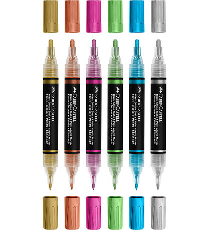 Faber-Castell Markers - Shake & Paint Acrylic - 6 pcs - Metallic
