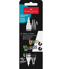 Faber-Castell Markers - Shake & Paint Acrylic - 2 pcs - Black/Hv
