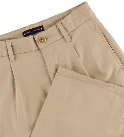Tommy Hilfiger Trousers - Pleated Chino - Gentle Gold Beige