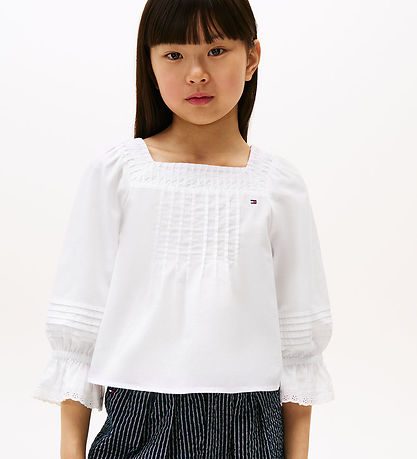 Tommy Hilfiger Bluse - Strickerei Anglaise - White
