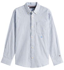 Tommy Hilfiger Skjorta - Multi Stripe - Blåsigt Blue