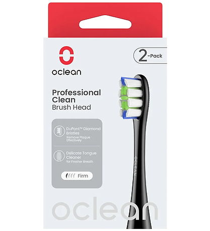 Oclean Toothbrush heads - Professional Clean - 2-Pack - Black