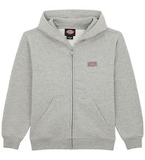 Dickies Cardigan - Oakport - Heather Grå m. Logo