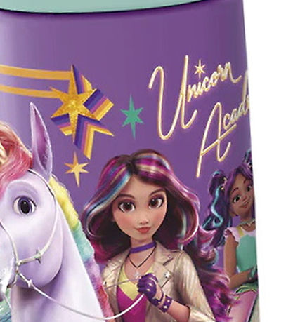 Unicorn Academy Water Bottle - 410 mL - Purple/Mint