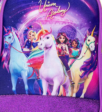Unicorn Academy Backpack - Small - Purple/Glitter