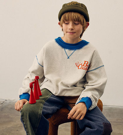 Bobo Choses Sweatshirt - Dominos - Light Heather Grey