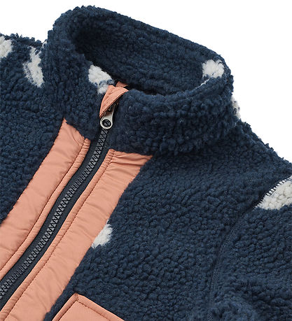 Liewood Fleece Jacket - Noam - Cherry Blossom/Classic Navy