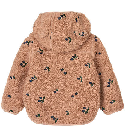 Liewood Fleece Jacket - Mara - Berry/Pale Tuscany/Embroidery