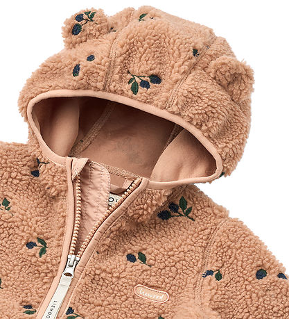Liewood Fleece Jacket - Mara - Berry/Pale Tuscany/Embroidery