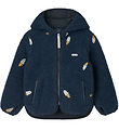 Liewood Fleece Jacket - Mara - Rocket/Classic Navy/Embroidery